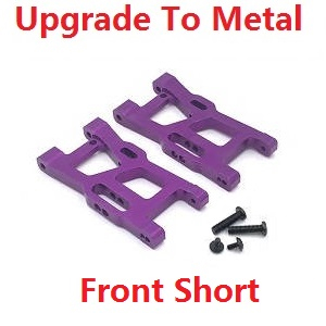 Wltoys 144011 XKS WL Tech XK RC car vehicle spare parts upgrade to metal front short swing arm Purple