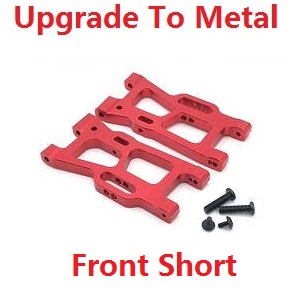 Wltoys 144011 XKS WL Tech XK RC car vehicle spare parts upgrade to metal front short swing arm Red