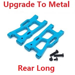 Wltoys 144011 XKS WL Tech XK RC car vehicle spare parts upgrade to metal rear long swing arm Blue