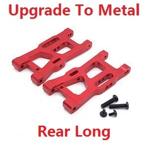 Wltoys 144011 XKS WL Tech XK RC car vehicle spare parts upgrade to metal rear long swing arm Red