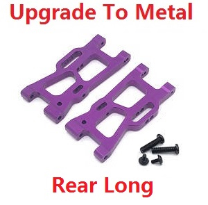 Wltoys 144011 XKS WL Tech XK RC car vehicle spare parts upgrade to metal rear long swing arm Purple