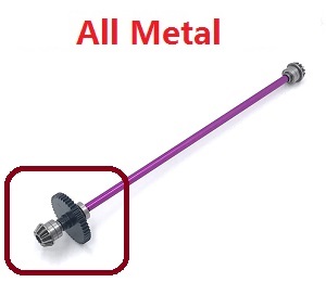 Wltoys 144011 XKS WL Tech XK RC car vehicle spare parts upgrade to metal gear main drive gear and shaft module Purple