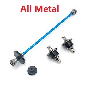 Wltoys 144011 XKS WL Tech XK RC car vehicle spare parts upgrade to metal differential mechanism and central dirve shaft module and motor gear Blue