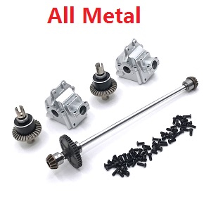 Wltoys 144011 XKS WL Tech XK RC car vehicle spare parts upgrade to metal differential mechanism and central dirve shaft module and wave box Silver