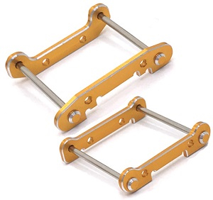 Wltoys 144011 XKS WL Tech XK RC car vehicle spare parts front and rear swing arm reinforcement plate with fixed shaft Gold