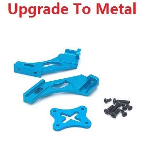 Wltoys 144011 XKS WL Tech XK RC car vehicle spare parts upgrade to metal tail wing fixed seat Blue