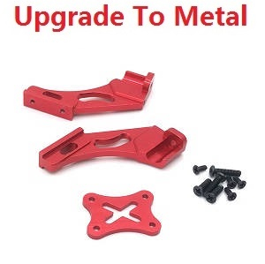 Wltoys 144011 XKS WL Tech XK RC car vehicle spare parts upgrade to metal tail wing fixed seat Red