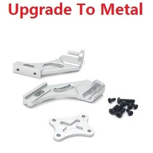 Wltoys 144011 XKS WL Tech XK RC car vehicle spare parts upgrade to metal tail wing fixed seat Silver