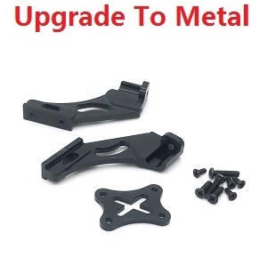 Wltoys 144011 XKS WL Tech XK RC car vehicle spare parts upgrade to metal tail wing fixed seat Black