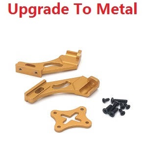 Wltoys 144011 XKS WL Tech XK RC car vehicle spare parts upgrade to metal tail wing fixed seat Gold
