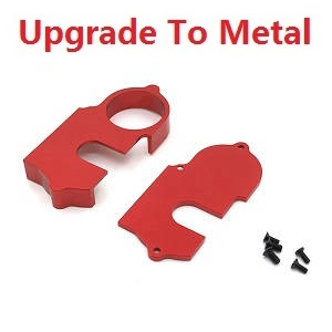 Wltoys 144011 XKS WL Tech XK RC car vehicle spare parts upgrade to metal reduction gear upper and lower covers Red
