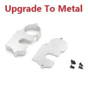 Wltoys 144011 XKS WL Tech XK RC car vehicle spare parts upgrade to metal reduction gear upper and lower covers Silver