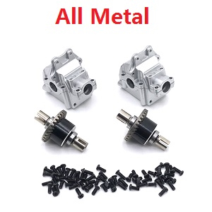 Wltoys 144011 XKS WL Tech XK RC car vehicle spare parts upgrade to metal wave box and differential mechanism set Silver