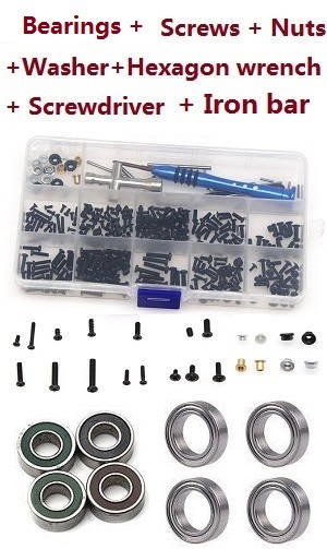 Wltoys 144011 XKS WL Tech XK RC car vehicle spare parts screws box set + 8*bearings set