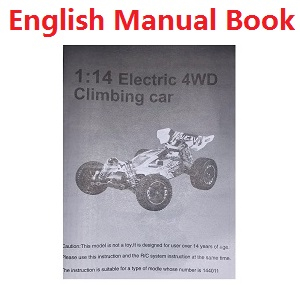 Wltoys 144011 XKS WL Tech XK RC car vehicle spare parts English manual book