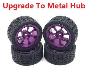 Wltoys 144011 XKS WL Tech XK RC car vehicle spare parts upgrade to metal hub tires Purple