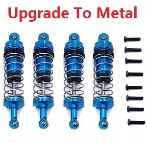 Wltoys 144011 XKS WL Tech XK RC car vehicle spare parts upgrade to metal shock absorber Blue