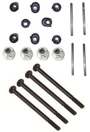 Wltoys 144011 XKS WL Tech XK RC car vehicle spare parts fixed swing arm screws and nuts + shaft sleeve + 2*26mm iron bar set