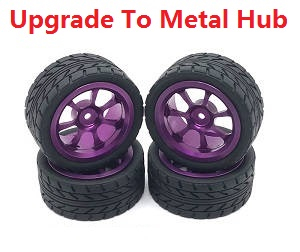 Wltoys 184008 XKS WL Tech XK RC car vehicle spare parts upgrade to metal tire group Purple - Click Image to Close