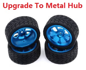 Wltoys 184008 XKS WL Tech XK RC car vehicle spare parts upgrade to metal tire group Blue - Click Image to Close