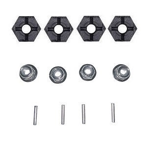 Wltoys 184008 XKS WL Tech XK RC car vehicle spare parts hexagonal wheel seat assembly + M4 nuts + optic axis 1266 + 2278 + 1274