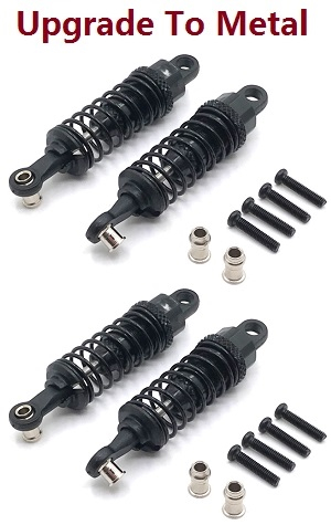 Wltoys 184008 XKS WL Tech XK RC car vehicle spare parts upgrade to metal shock absorber Black - Click Image to Close