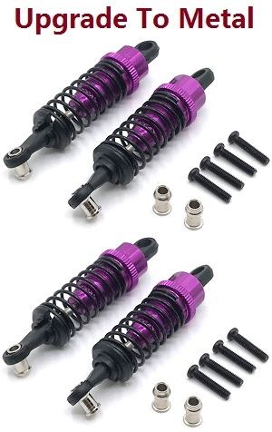 Wltoys 184008 XKS WL Tech XK RC car vehicle spare parts upgrade to metal shock absorber Purple - Click Image to Close