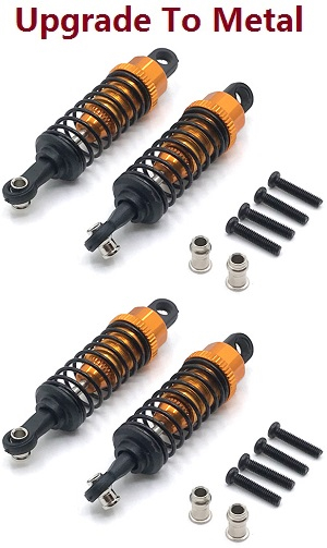 Wltoys 184008 XKS WL Tech XK RC car vehicle spare parts upgrade to metal shock absorber Gold - Click Image to Close