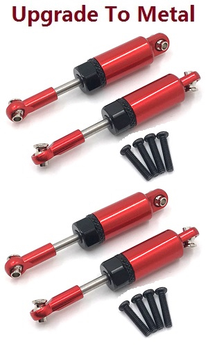 Wltoys 184008 XKS WL Tech XK RC car vehicle spare parts upgrade to metal shock absorber Red