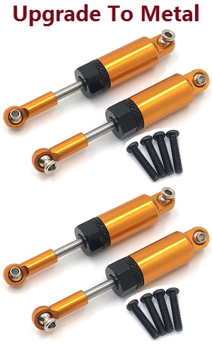 Wltoys 184008 XKS WL Tech XK RC car vehicle spare parts upgrade to metal shock absorber Gold