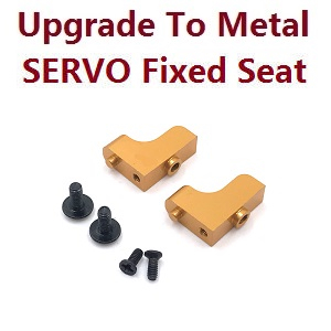 Wltoys 184008 XKS WL Tech XK RC car vehicle spare parts upgrade to metal fixed set of servo Gold - Click Image to Close