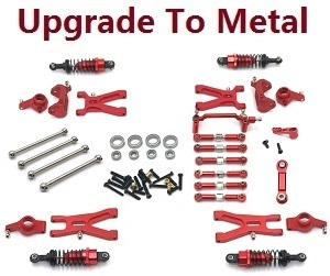 Wltoys 184008 XKS WL Tech XK RC car vehicle spare parts upgrade to metal parts 10-In-One Kit Red