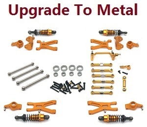Wltoys 184008 XKS WL Tech XK RC car vehicle spare parts upgrade to metal parts 10-In-One Kit Gold