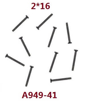 Wltoys 184008 XKS WL Tech XK RC car vehicle spare parts round head self tapping screws 2*16 sets a949-41