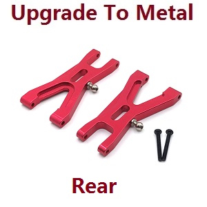 Wltoys 184008 XKS WL Tech XK RC car vehicle spare parts upgrade to metal rear swing arm Red - Click Image to Close