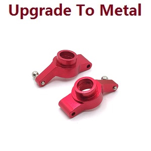 Wltoys 184008 XKS WL Tech XK RC car vehicle spare parts upgrade to metal rear wheel axle seat Red - Click Image to Close