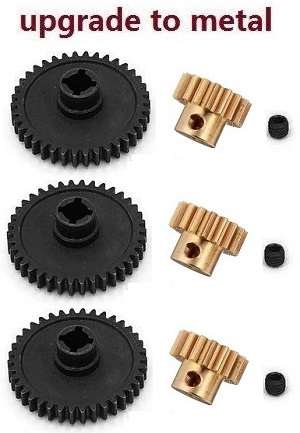 Wltoys 184011 XKS WL XK 184011 RC car vehicle spare parts upgrade to metal main gear and copper motor gear 3sets