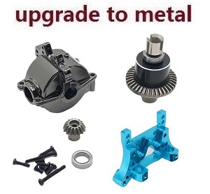 Wltoys 184011 XKS WL XK 184011 RC car vehicle spare parts upgrade to metal differential mechanism + wave box + shock board