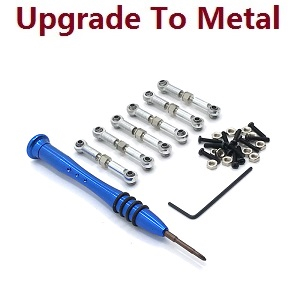 Wltoys 184011 XKS WL XK 184011 RC car vehicle spare parts upgrade to metal steering rod group Silver