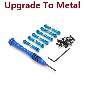 Wltoys 184011 XKS WL XK 184011 RC car vehicle spare parts upgrade to metal steering rod group Blue
