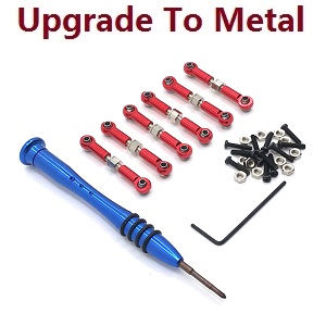 Wltoys 184011 XKS WL XK 184011 RC car vehicle spare parts upgrade to metal steering rod group Red