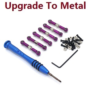Wltoys 184011 XKS WL XK 184011 RC car vehicle spare parts upgrade to metal steering rod group Purple