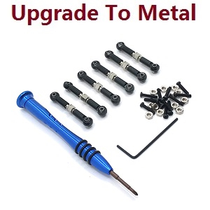 Wltoys 184011 XKS WL XK 184011 RC car vehicle spare parts upgrade to metal steering rod group Black