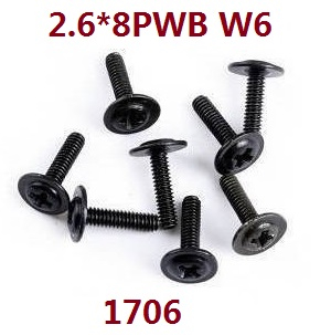 Wltoys 184011 XKS WL XK 184011 RC car vehicle spare parts screws set 2.6*8pwb w6 1706