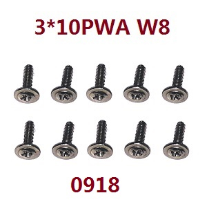 Wltoys 184011 XKS WL XK 184011 RC car vehicle spare parts screws fixed for the tires 3*10PWA w8 0918
