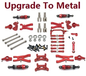 Wltoys 184011 XKS WL XK 184011 RC car vehicle spare parts upgrade to metal 11-In-One parts group (Red)
