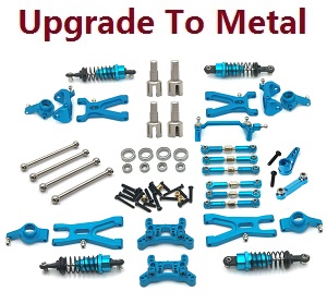 Wltoys 184011 XKS WL XK 184011 RC car vehicle spare parts upgrade to metal 11-In-One parts group (Blue)