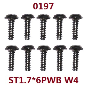 Wltoys 2428 XKS WL XK 2428 RC car vehicle spare parts screws set st1.7*6pwb w4 0197