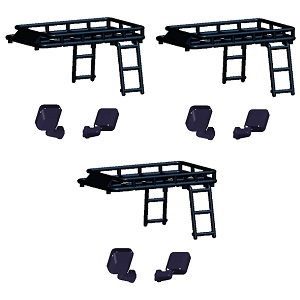 Wltoys 2428 XKS WL XK 2428 RC car vehicle spare parts left and right rearview mirror groups and roof rack group 2762 + 2764 3sets