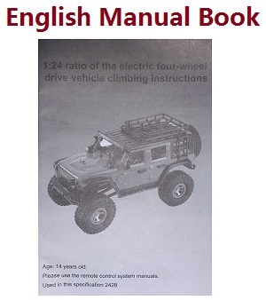 Wltoys 2428 XKS WL XK 2428 RC car vehicle spare parts English manual book